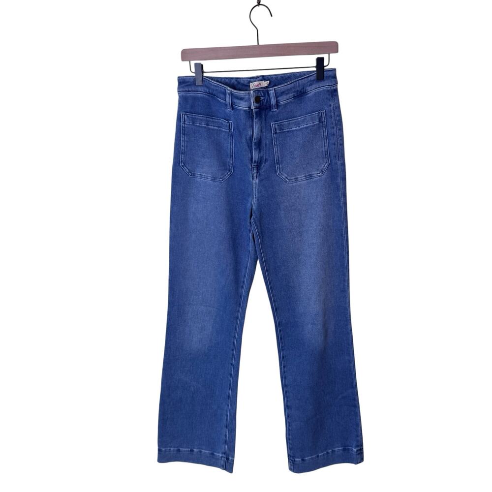 FAHERTY Stretch Terry Patch Denim Pant Style WBS2330-MWA Size 29 BLUE